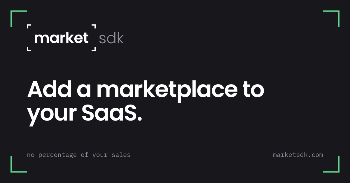 i built an easy way for developers to build and launch their own marketplaces